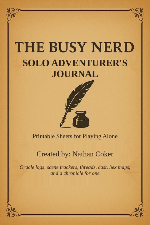 Cover of the Busy Nerd Solo Adventurer's Journal